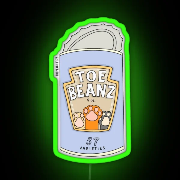 Stocking Up On Toe Beans The Peach Fuzz RGB Neon Sign