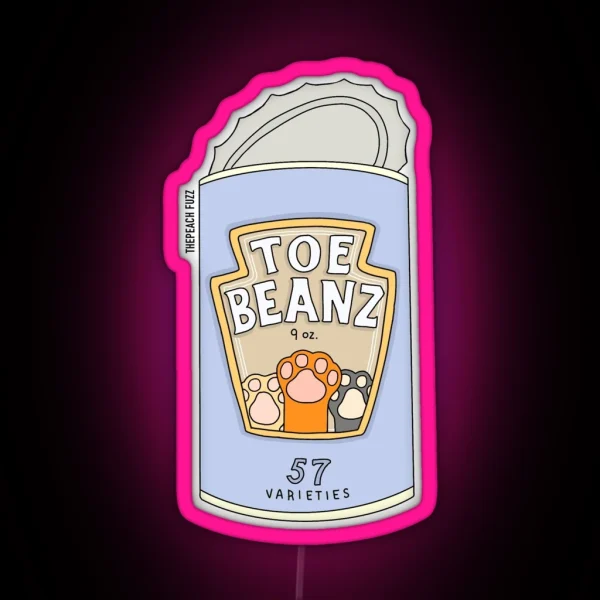 Stocking Up On Toe Beans The Peach Fuzz RGB Neon Sign
