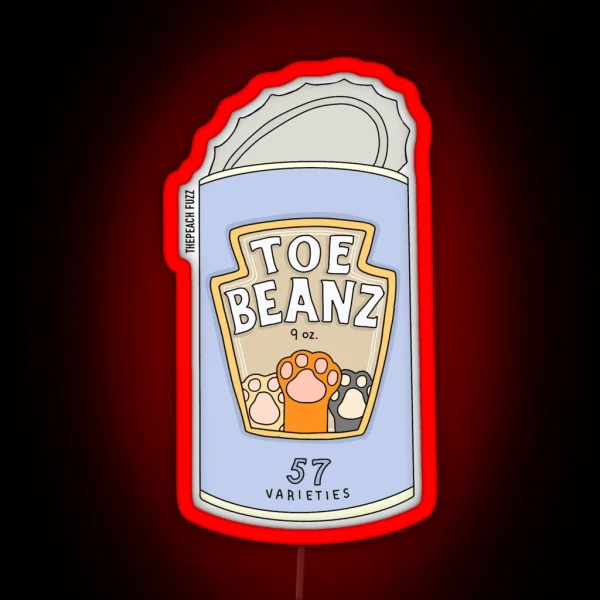 Stocking Up On Toe Beans The Peach Fuzz RGB Neon Sign