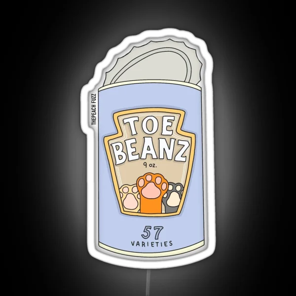 Stocking Up On Toe Beans The Peach Fuzz RGB Neon Sign