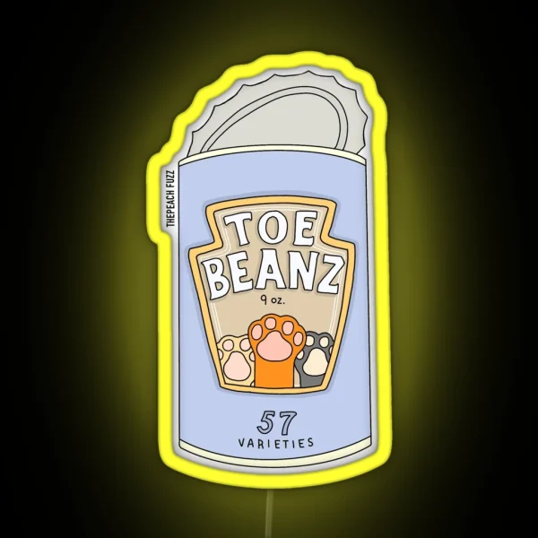 Stocking Up On Toe Beans The Peach Fuzz RGB Neon Sign