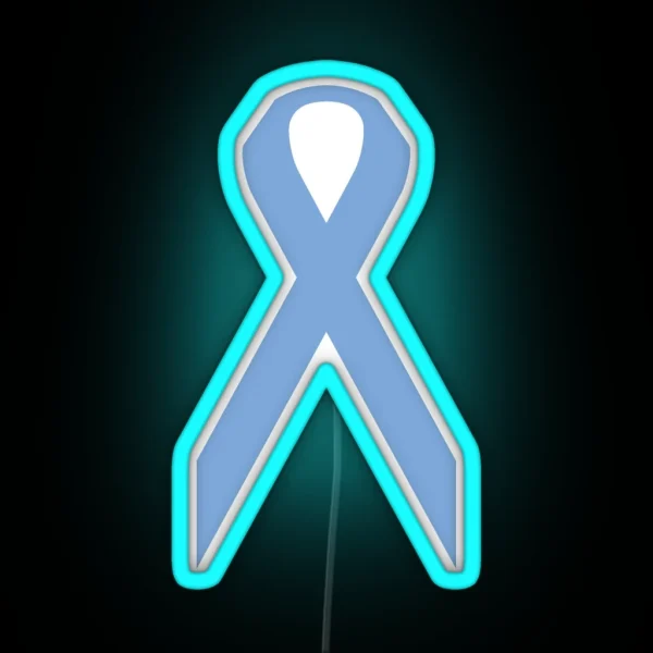 Stomach Cancer Awareness Ribbon RGB Neon Sign