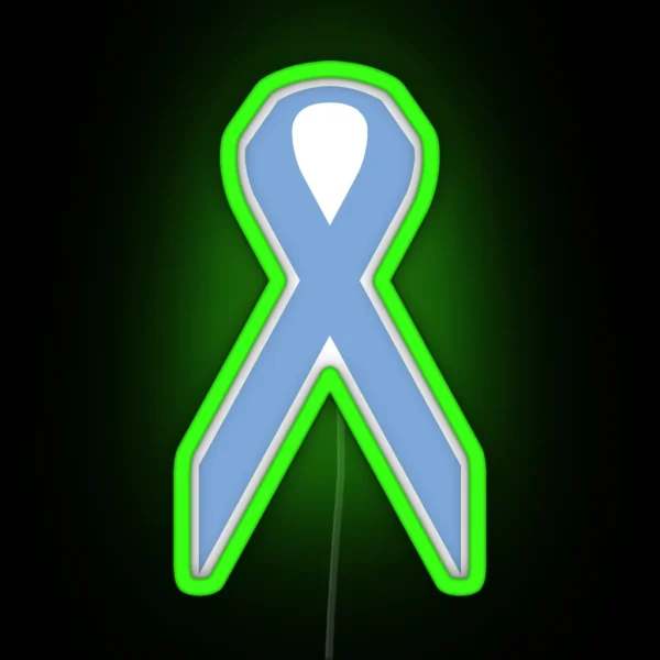 Stomach Cancer Awareness Ribbon RGB Neon Sign