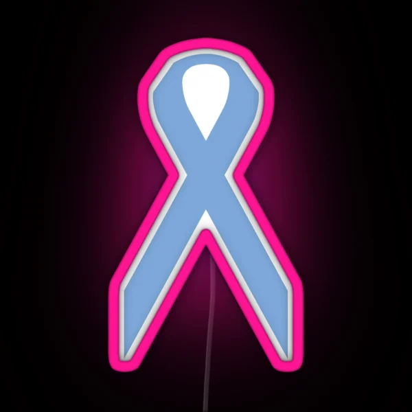 Stomach Cancer Awareness Ribbon RGB Neon Sign