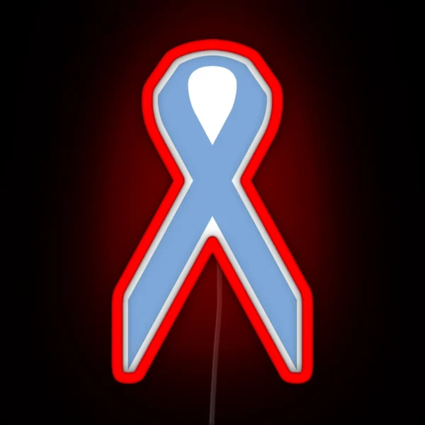 Stomach Cancer Awareness Ribbon RGB Neon Sign