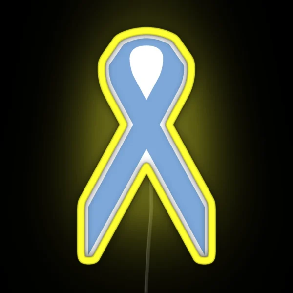 Stomach Cancer Awareness Ribbon RGB Neon Sign