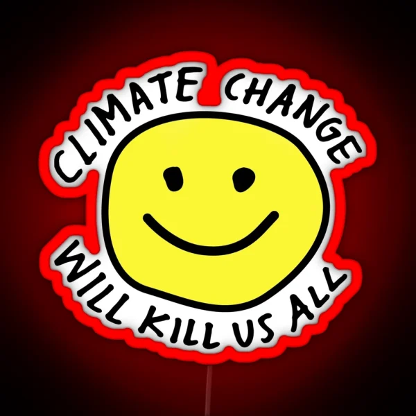 Stop Climate Change RGB Neon Sign