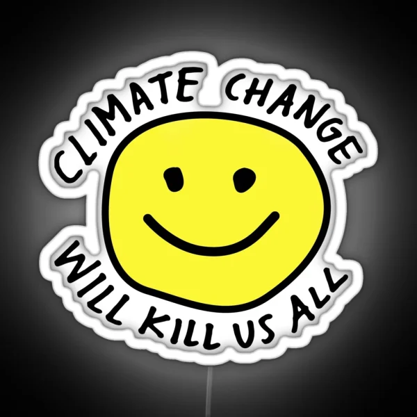 Stop Climate Change RGB Neon Sign