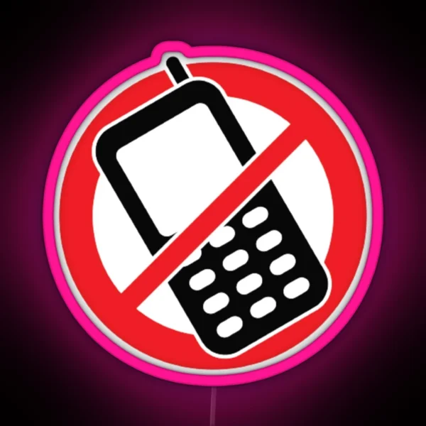 Stop Phone RGB Neon Sign