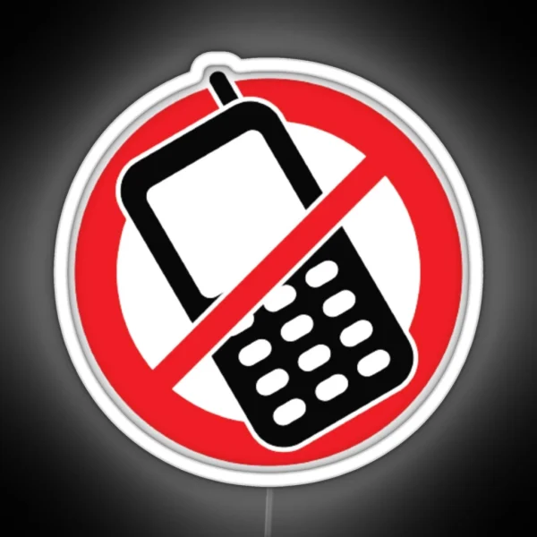 Stop Phone RGB Neon Sign