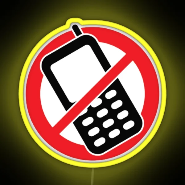 Stop Phone RGB Neon Sign