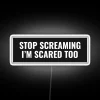 Calming Home Decor Accent with RGB Neon Fearless Sign Statement Piece
