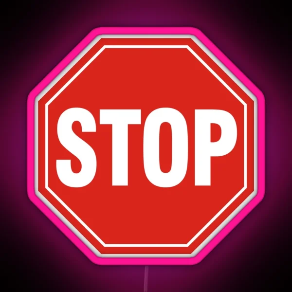 STOP Sign RGB Neon Sign