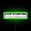 Motivational Agile Principles Neon Sign Boosts Productivity and Focus at Home