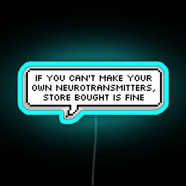 Store Bought Neurotransmitters RGB Neon Sign