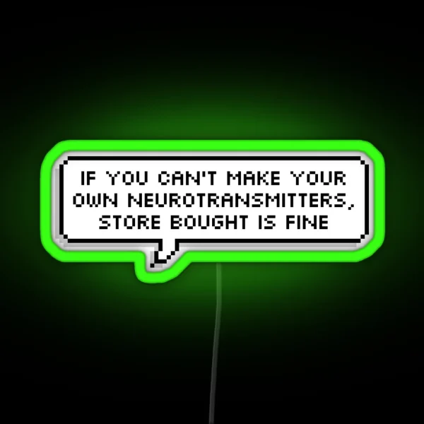 Store Bought Neurotransmitters RGB Neon Sign