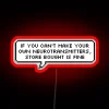 Neurotransmitter Boosters RGB Neon Sign for Brain Health Awareness Rooms