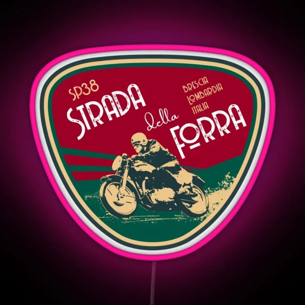 Strada Della Forra Italy Motorcycle Led Led RGB Neon Sign