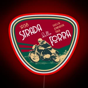 Strada Della Forra Italy Motorcycle Led Led RGB Neon Sign