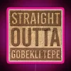 Vintage Gobekli Tepe Inspired Ancient Temple Neon Sign with RGB Glow