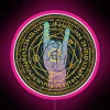 Vibrant color changing RGB neon sign for mystical ambient decor