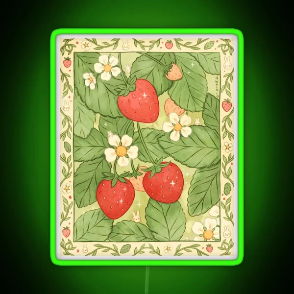 Strawberries For Life RGB Neon Sign