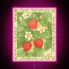Vibrant Strawberry Themed Neon Sign for Indoor Decor and Ambiance
