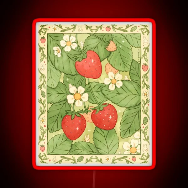 Strawberries For Life RGB Neon Sign