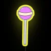 Vibrant Colorful Strawberry and Cream Lolly Neon Sign with Rainbow RGB LEDs