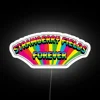 RGB Neon LED Sign with Color-Changing Strawberry Fields Forever Display
