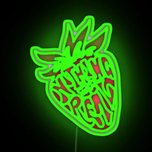 Strawberry Fields Quote RGB Neon Sign