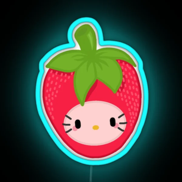 Strawberry Hello Kitty Sanrio RGB Neon Sign