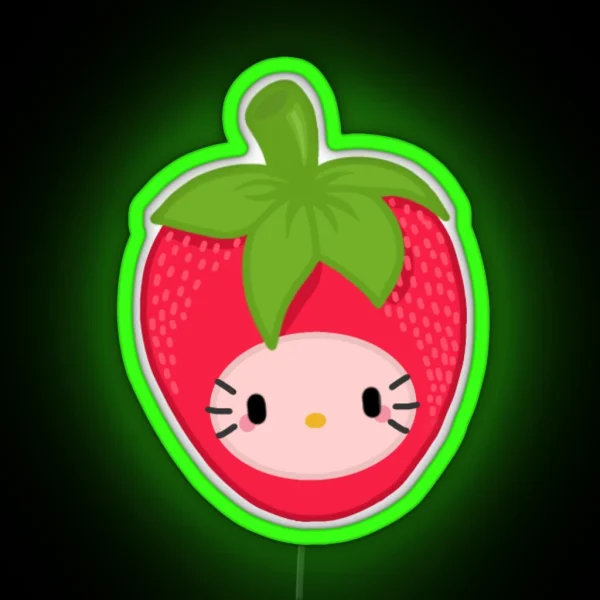Strawberry Hello Kitty Sanrio RGB Neon Sign