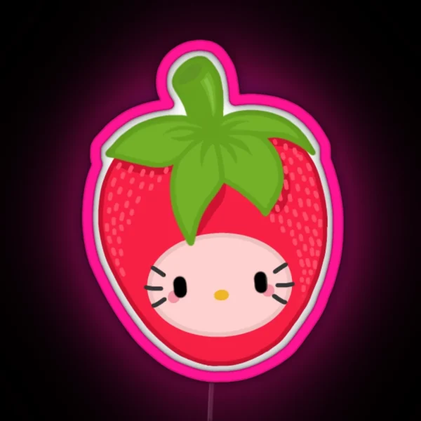 Strawberry Hello Kitty Sanrio RGB Neon Sign