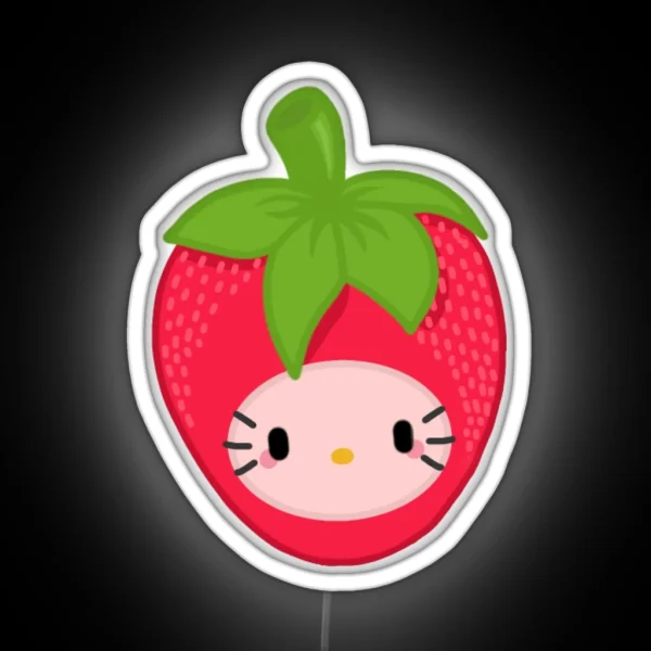 Strawberry Hello Kitty Sanrio RGB Neon Sign
