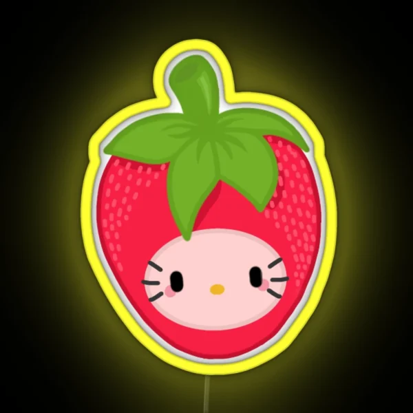 Strawberry Hello Kitty Sanrio RGB Neon Sign