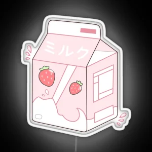 Strawberry Milk RGB Neon Sign