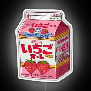 Strawberry Milk RGB Neon Sign