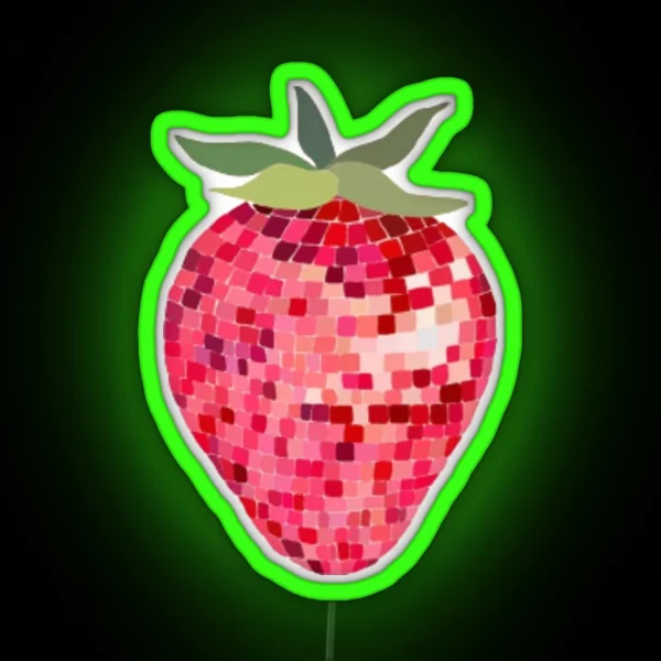 Strawberry Mirrorball Disco RGB Neon Sign