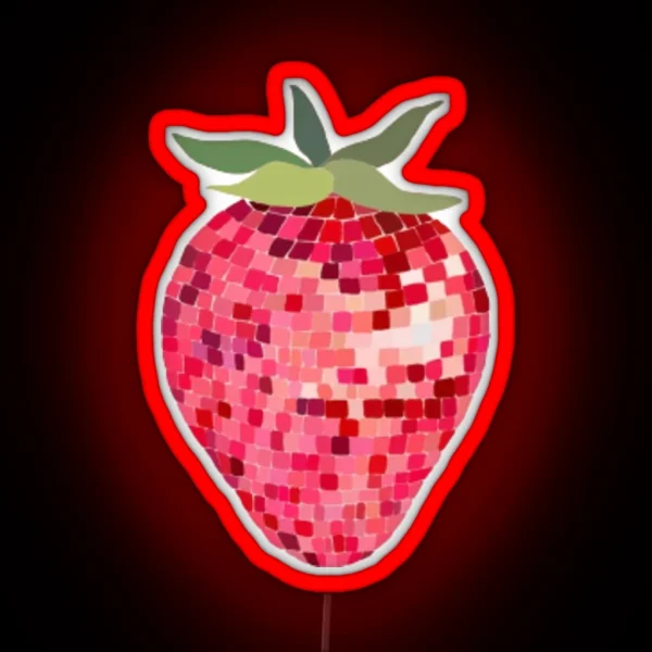 Strawberry Mirrorball Disco RGB Neon Sign