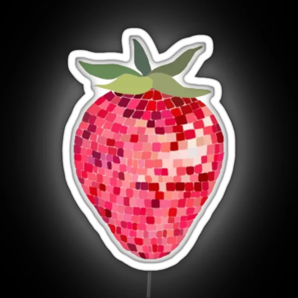Strawberry Mirrorball Disco RGB Neon Sign