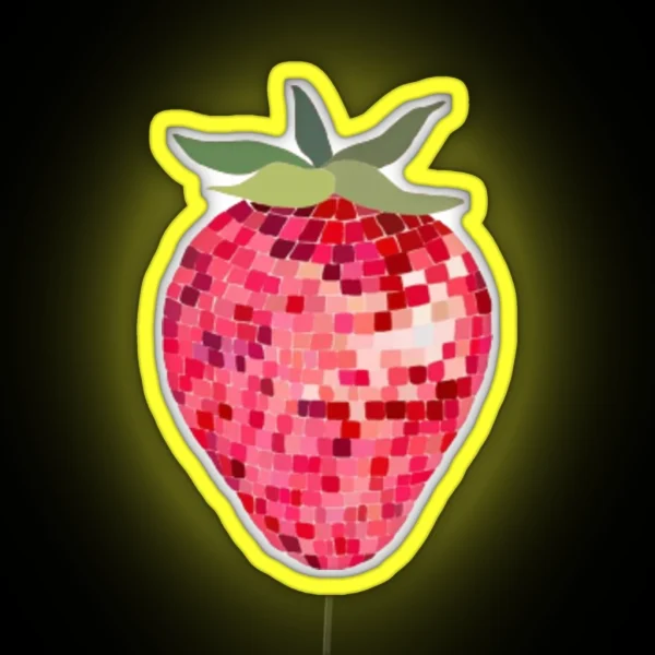 Strawberry Mirrorball Disco RGB Neon Sign