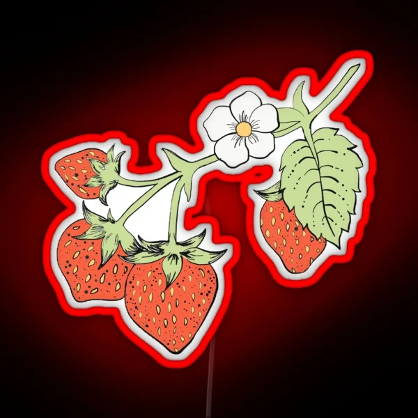 Strawberry Plant Led RGB Neon Sign