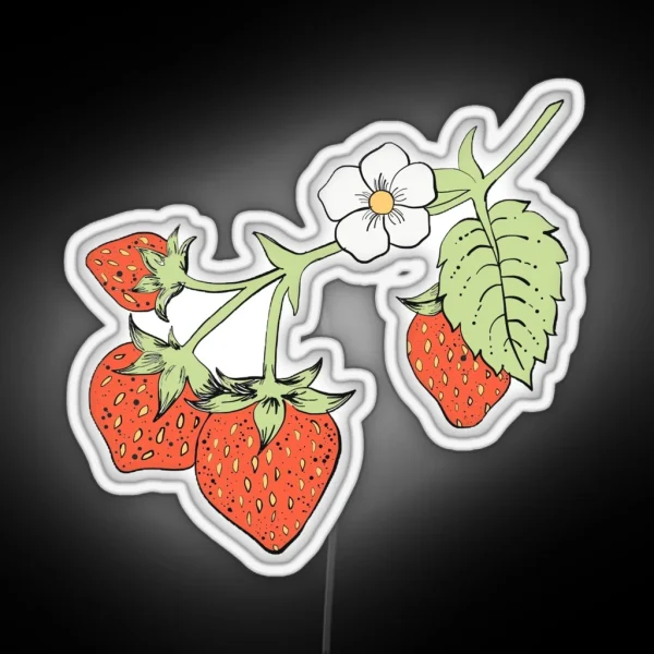 Strawberry Plant Led RGB Neon Sign