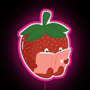 Strawberry Reading RGB Neon Sign