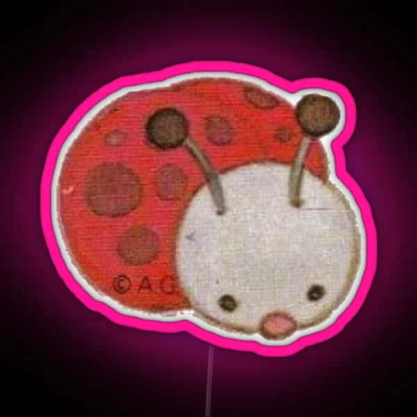 Strawberry Shortcake Ladybug RGB Neon Sign