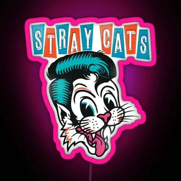 Stray Cats RGB Neon Sign