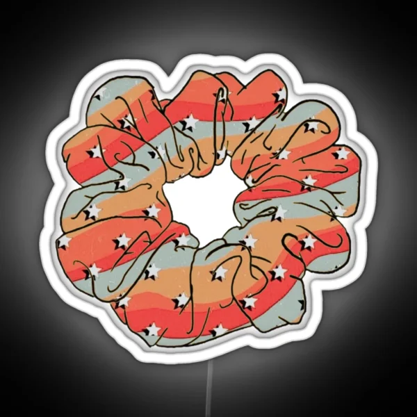 Stripe Star Scrunchie RGB Neon Sign