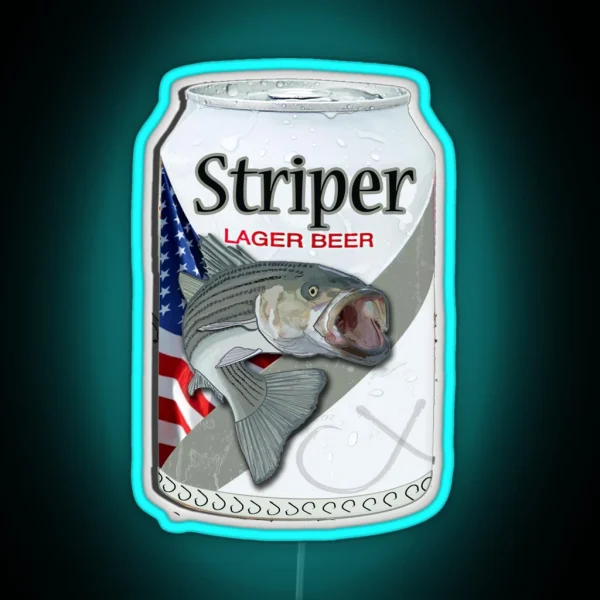 Striper Lager Beer RGB Neon Sign