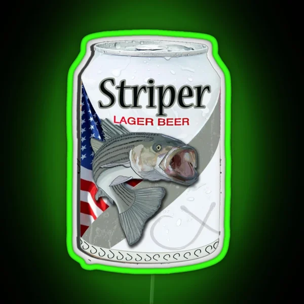 Striper Lager Beer RGB Neon Sign